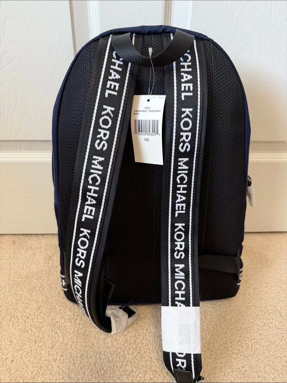 Michael Kors Navy and Black Compact Nylon Backpack